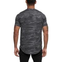 Camiseta deportiva de cuello redondo para hombre, camisa de entrenamiento de malla transpirable de secado rápido, ajustada, mang - details 20