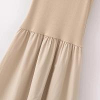 Elegante Vestido Largo Negro de Primavera 2025 Moda Casual Vintage para Mujeres Vestidos Khaki - details 7