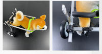 Silla de ruedas para perros con discapacidad, elevador de extremidades traseras para mascotas, carrito de aleación de aluminio, Osito de pelo dorado, asistencia para piernas traseras, soporte para ejercicio, andador - details 13