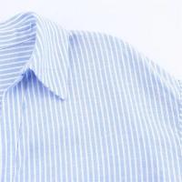 Camisa holgada de manga larga informal a rayas con cuello en V y botonadura sencilla, novedad de verano 2025, moda para mujer - details 6