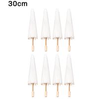 Sombrilla de papel de 8 piezas, sombrilla de bambú para centro de mesa de boda, recuerdo de fiesta, accesorios para fotos, 30cm - details 3