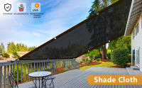 Paño de sombra Rectangular de protección solar, adecuado para exteriores, piscina, garaje, transpirable y aislado, negro - details 1