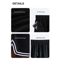 Shorts De Baloncesto Para Hombre SONECHOKI De Longitud De Rodilla Estampado De Rayas Malla Transpirable Entrenamiento Fitness Running Gimnasio - details 6