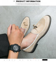 Mocasines de gamuza de gran tamaño, versión coreana de zapatos de cuero de traje de color sólido a la moda. - details 12