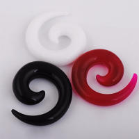 Pendientes de Caracol Punk de 8mm para hombre y mujer, Piercing de hélice acrílica, estilo europeo, 2 colores, joyería de moda popular, 1 par, 11,11 - details 4