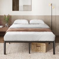 90x190 cm - Altura 41 cm con almacenamiento debajo de la cama - Estructura de cama de plataforma de metal - Negro - details 7