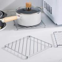 Soporte cuadrado para olla, soporte aislado antiescaldaduras para olla, estante grueso a prueba de herrumbre, herramientas de cocina, mantel individual, decoración para mesa de comedor, 2 uds. - details 10