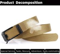 Cinturón táctico de nailon engrosado, duradero para diversas escenas al aire libre, con hebilla automática fácil de usar - details 8
