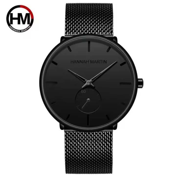 Reloj de Acero Inoxidable Impermeable de Diseño Sencillo Automático, Correa de Cuero, Marca Superior, Elegante para Hombres - 1