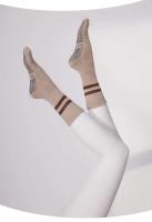 Calcetines de yoga de algodón tipo toalla con rayas de punto de silicona antideslizantes para mujer, cálidos, para pilates, con agarre, tipo tripulación. - details 21