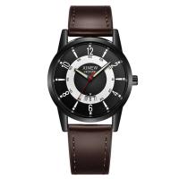 Relojes baratos de marca XINEW genuinos de lujo de primera calidad para niños, reloj de cuarzo con fecha y correa de Cuero Simple a la moda negra, reloj Erkek Barato Saat Relogio Masculino - details 5