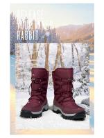 Botas de nieve impermeables para mujer, botines de piel cálida, con plataforma, color negro, a la moda, Invierno - details 2