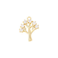 Colgantes de Árbol de Brasso Dorado de 18K Joyería Hazte de Diamantes Falsos y Circonio - details 3