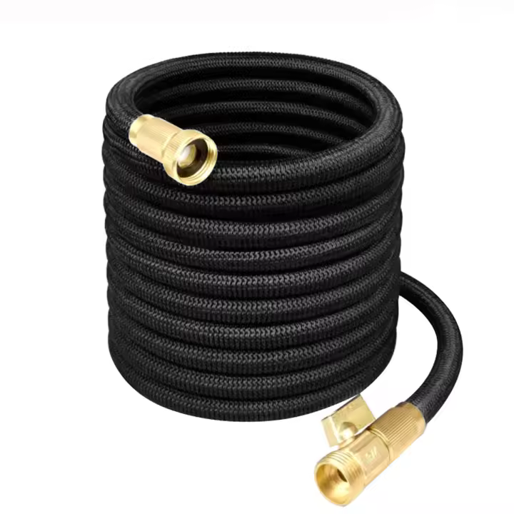 Youngshion Manguera de jardín de resistencia superior y resistente, tubo de agua expandible a prueba de fugas con accesorio de latón macizo de 3/4" y tejido de punto duradero 3300D - 1