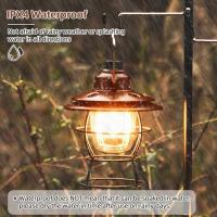 Linterna de Camping Retro para exteriores, lámpara colgante Vintage para jardín, Patio, decoración de fiesta de Navidad, tienda de carga USB, luz nocturna - details 4