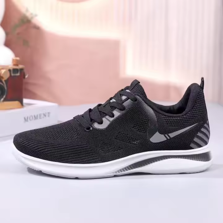 Zapatos de malla deportivos informales, transpirables, cómodos, antideslizantes, suela suave, ligeros, primavera y verano - 1