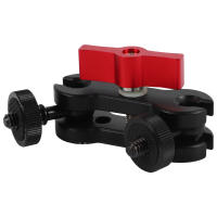 Adaptador de montaje de brazo mágico de trípode, aleación de aluminio, cabezal de bola Dual multifunción, Zapata caliente, 1/4 pulgadas, accesorio de cámara DSLR para Monitor - details 6