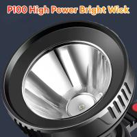 Linterna LED de alta potencia impermeable, linterna de pesca, recargable por USB, potente reflector, lámpara de Camping - details 5