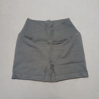 Hamidou pantalones cortos deportivos para mujer, Shorts de Yoga con cintura cruzada, gimnasio, entrenamiento, correr, cintura alta, realce de cadera, sin costuras, Fitness - details 2