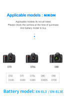 HQIX-cargador de batería para cámara Nikon D50, D70, D70S, D80, D90, D100, D200, D300, D300S, D700, EN-EL3E - details 6