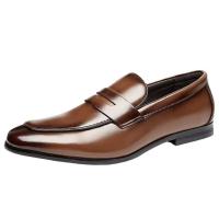 Cubierta de pie cruzada de cuero de estilo británico para negocios y ocio directo para hombres - details 2