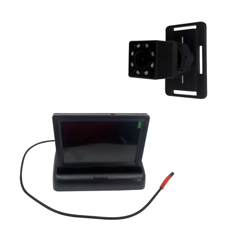 Espejo de coche para bebé, pantalla HD de 4,3 pulgadas con función de visión nocturna, cámara de seguridad, monitor - 1