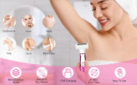 Afeitadora eléctrica para mujer, afeitadora eléctrica inalámbrica 4 en 1 para mujer, afeitadora eléctrica indolora recargable para mujer, recortadora de bikini, depilación en seco y húmedo para cara, piernas, axilas, bikini, nariz y cejas - details 1