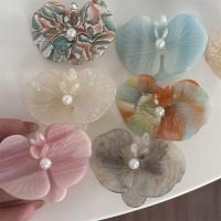 Horquilla de ácido acético con Clip lateral, Clip de pico de pato con flor de estilo coreano, Clip trasero de orquídea y mariposa, pasadores frescos para boda - details 5