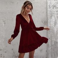 Elegante Vestido de Manga Larga para Mujer Primavera Otoño 2025 Cuello en V Moda - details 1