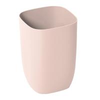 Cubo de basura de plástico para baño, papelera pequeña para oficina, papelera moderna para dormitorio, sala de estar, color rosa - details 0