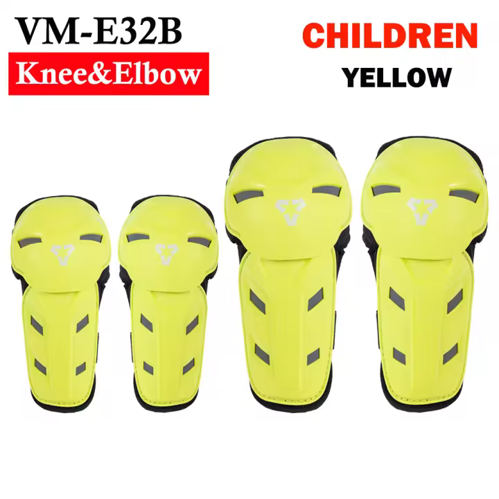 VEMAR Rodilleras deportivas para niños, coderas, 4 piezas, prevención de caídas de verano, motocicleta, equipo de equitación para Motocross, rodilleras y coderas - 1