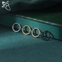 ZS-anillo redondo de acero inoxidable para la nariz, Piercings circulares para el tabique, joyería para el cartílago de la oreja, hélice, Concha, Color dorado, 16G, 8MM, 1 pieza - details 1