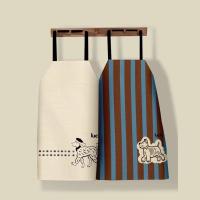 Delantal de cocina antisalpicaduras, diseño de dibujos animados, delantal de cocina resistente a la suciedad, delantal ajustable de tela para el hogar, delantal para hornear, tareas domésticas - details 5