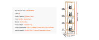 SucceBuy Estante de escalera de bambú, estantería y expositor, soporte independiente para plantas para baño, dormitorio, oficina, estudio, madera natural - details 8