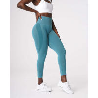 Leggings deportivos de cintura alta para mujer NVG de spandex con pantalones interiores suaves para ropa de gimnasio y fitness. - details 30