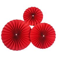 Artesanías de Papel Colgante de Boda Roja Estilo Chino 6Pcs Decoración de Pared para Dormitorio Sala de Estar Abanico de Origami DIY Party Supplies - details 9
