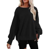 Sudaderas con cuello redondo para mujer, jerséis informales, tops sueltos, sudadera para mujer - details 3
