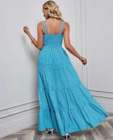 Vestido casual de moda primavera-verano con tirantes finos a rayas para mujer - details 12