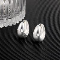 Pendientes de aro pequeños de plata 925 para mujer, pendientes gruesos, pequeños, de oro de 14 quilates, Huggie, pendientes de aro pequeños, ligeros y anchos, Plata de ley - details 3