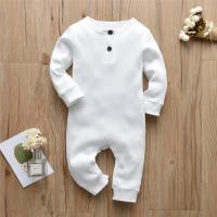 Pelele para bebés recién nacidos, niños y niñas, mono liso de manga larga acanalado de punto de algodón, ropa para niños pequeños - details 0