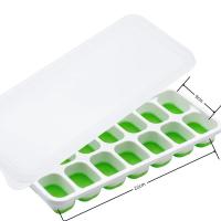 Bandeja para cubitos de hielo con tapa y contenedor Bandejas de cubitos de hielo de plástico de silicona para congelador con caja/contenedor Cubo helado para sopa, comida, cóctel, café - details 1