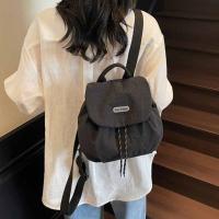 Mochila con cordón de Color sólido para regalo, bolso escolar de nailon de secado rápido para estudiantes, bolso de hombro de gran capacidad de estilo coreano para exteriores - details 35