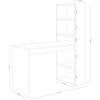 Estanteria Reversible Blanco Artik Molo Duplo Medidas: 120 cm (Ancho) x 53 cm (Fondo) x 144 cm (Alto) - details 2
