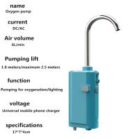 Caja de pesca de inducción inteligente multifuncional, bomba de agua, bomba de refuerzo, bomba de oxígeno para pesca al aire libre, azul - details 1