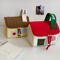 Bolsa de maquillaje de mano impermeable, bolsa de cosméticos con forma de casa de dibujos animados de nailon, bolsa de almacenamiento multifuncional para el cuidado de la piel de gran capacidad, viaje - details 5