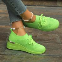 Zapatillas de deporte informales para mujer, zapatos de malla transpirables con cordones, Tenis de plataforma para caminar y correr, moda de verano - details 46
