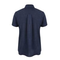 Camisa clásica de manga corta para hombre, camisa informal de Color sólido para vacaciones de verano - details 21