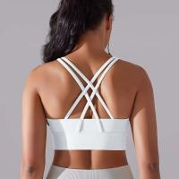 Hamidou-Sujetador de Yoga con espalda cruzada para mujer, ropa interior deportiva absorbente de golpes, correas de hombro cruzadas, Top corto de Fitness, deportes a prueba de golpes - details 5