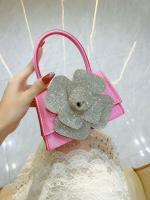 Nuevos bolsos de mujer Celebridad diamantes de imitación brillantes flores rosas Bolso cuadrado pequeño Bolso de banquete Bolso bandolera Bolso de cena - details 9