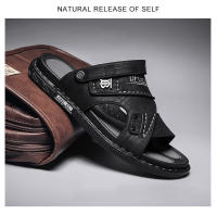 Sandalias de hombre Verano 2023 Nuevos zapatos casuales Moda al aire libre Conjunto de moda fresco Pie Zapatillas de doble propósito - details 19